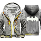 Batman Hoodie Cardigan Sports Fleece Padded