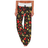 Wide Leg Floral Print Pants Loose Print Pocket Yoga Wide Leg Sports Trousers