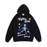 Men Fall Outfits Retro Alphabet Printed Hoodie Loose Couple Casual Jacket