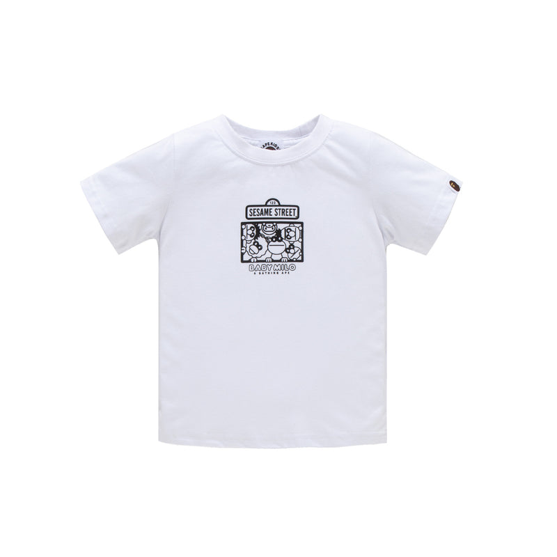 A Ape Print Baby Milo for Kids T Shirt Children Boys and Girls Environmentally Friendly Printed Cotton Short-Sleeved T-shirt Children's Clothing