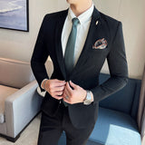 Men Suit Dotted Stripe Two-Piece Set