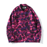 A Ape Print Jacket Spring Fashion Brand Embroidered Chinese Style Retro Camouflage Stand Collar Tangzhuang Shirt