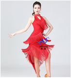 Flapper Dress Latin Dance Skirt Racing Suit Sequins Latin Dance Skirt