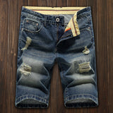 Mens Jean Shorts Summer Denim Shorts Men's Fifth Pants Trendy Loose Straight Short Pants