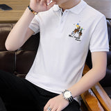 USPA Shirts Summer Short-Sleeved T-shirt Men's Lapel Embroidery Men's Polo Shirt