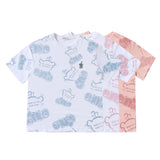 Men T Shirt Summer Casual Tops Summer Vintage Men's round Neck Short Sleeve Casual Cartoon Bear T-shirt Fashion
