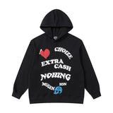 Mens Fall Outfits Three-Dimensional Printed Sweater Loose Hooded Cotton Hip-Hop Street