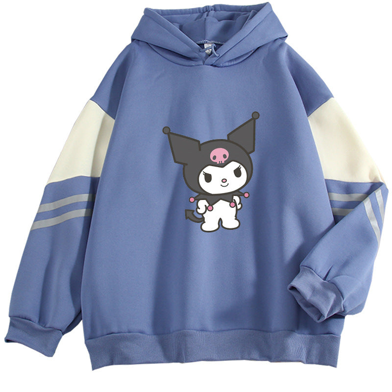 Kuromi Hoodie Cute Color Matching Hoodie Sweater for Women