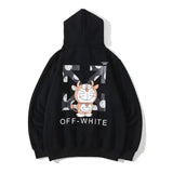 Autumn And Winter Joint Name Horn Doraemon Velvet Padded Hooded Sweatshirt Men And Women Same Style