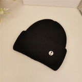 Toque Rabbit Fur Hat Children Winter All-Match Letters Thickened Woolen Cap Warm Knitted Hat