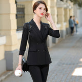 Women Pants Suit Uniform Designs Formal Style Office Lady Bussiness Attire Spring And Autumn Casual Suit Jacket Fashion