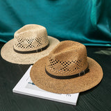 Italian Fedora Hats Men's Summer Sun-Proof Ventilation Cap Women's Fashion