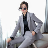 Women Pants Suit Uniform Designs Formal Style Office Lady Bussiness Attire Spring and Autumn Long Sleeve Premium Suit