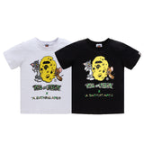 A Ape Print for Kids T Shirt Summer Children Cotton Children's Short Sleeve T-shirt