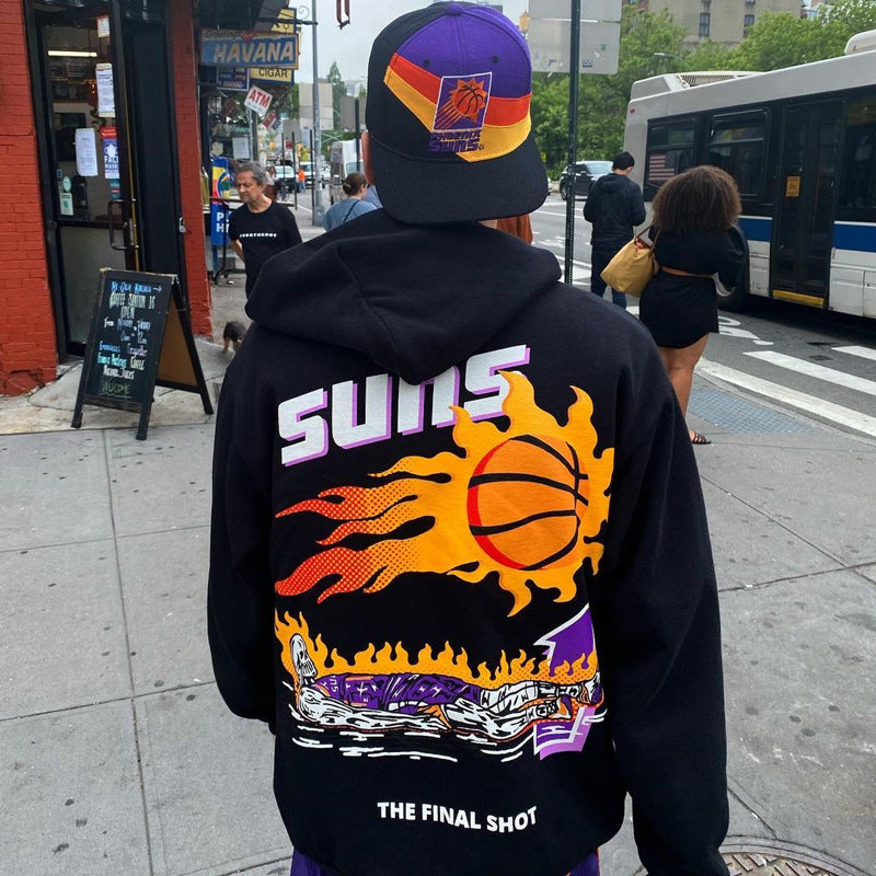 Kanye West Hoodie Sports Fashion Sun Team Hooded Hoodie Fleece Hoodie Hoodie
