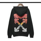 Autumn And Winter Printed Long-Sleeved Hooded Terry Sweater