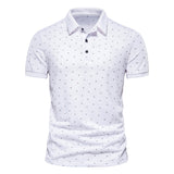 Men Shirt Fashion Slim Fit Shirt Short Sleeve Shirt Large Size Casual Top Summer Men's Fashion Print Short Sleeve Casual Polo Collar T-shirt Polo Shirt Men