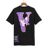 V Lone T Shirt Summer Vlone Joint White Flower Pigeon Printed Men's and Women's Short-Sleeved T-shirt