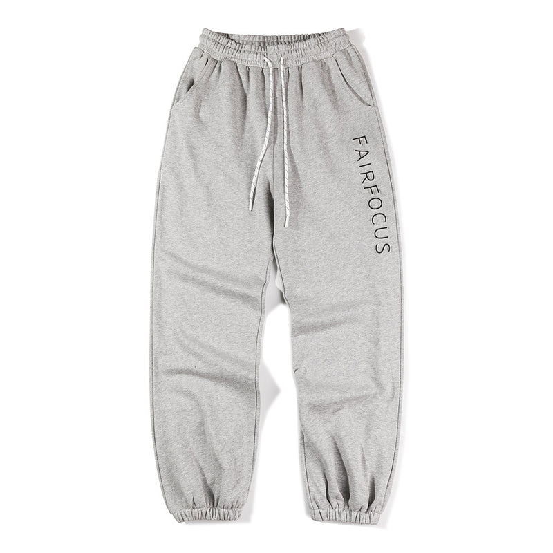 Men's Letter Printed Sweatpants Men's Elastic Waist Ankle Banded Pants plus Size Retro Sports Harajuku Style Trendy Casual Pants Men Pants