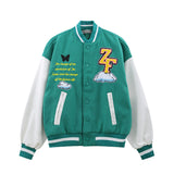 Mens Fall Outfits Vintage Pilot Baseball Uniform Hip Hop High Street Loose Couple Jacket Jacket
