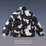 Men Fall Outfits Winter Thick Cotton Clothing Loose Quilted Jacket Jacket