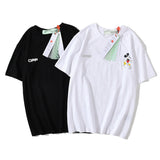 Spring/Summer Ow Cartoon Mouse Print Men'S And Women'S Loose Shortsleeved Tshirt Owt