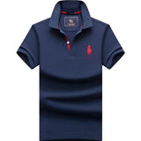 USPA Shirts Men's Short-Sleeved T-shirt Summer Lapels Polo Shirt T-shirt