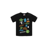 A Ape Print for Kids T Shirt Short Sleeve Street Graffiti Letter T-shirt Hip Hop