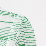 Green Fairycore Dress Pastoral Style Green Dress Autumn Small Stand Collar Single-Breasted Printing and Dyeing High Waist Big Swing Dress