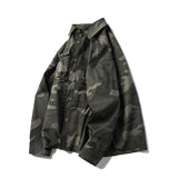 Men Shacket Long Sleeve Autumn Shirt Autumn Loose Fashion Youth Camouflage Casual Shirt
