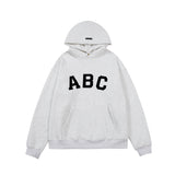 Fog Fear of God Hoodie ABC Chest Letter Hoodie Brushed Hoody Fog Men and Women Couple Baggy Coat