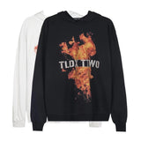 Men Fall Outfits Vintage Floral Print Long Sleeves High Street Loose Sweatshirt