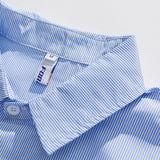 Men Shacket Long Sleeve Autumn Shirt Autumn Cityboy Striped Shirt Color Contrast Patchwork Long Sleeve Couple Shirt