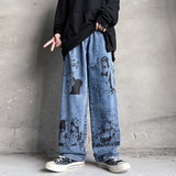 Sail Moon Jean Anime Print Jeans Denim Pants Autumn and Winter Cartoon Printed Loose Jeans