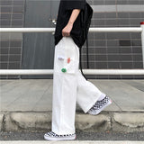 Harajuku Clothing Men Classic Retro Pants Straight Leg Pan Summer Solid Color Straight Wide Leg Pants Men's and Women's Casual Pants Trousers