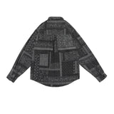 Men Shacket Long Sleeve Autumn Shirt Loose Lapel Long Sleeves Shirt Men