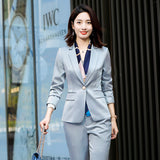 Women Pants Suit Uniform Designs Formal Style Office Lady Bussiness Attire Fashion Tailored Suit Work Clothes Slim Fit Slimming