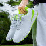 Mens Golf Shoes Automatic Rotating Retractable Shoelace Nail-Free Shoes