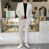 Mens Graduation Outfits Casual Suit Men's Trendy Loose Lightly Mature Suit Men's