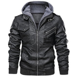 Tactics Style Men Outdoor Windproof Coat Men Casual Jacket Autumn and Winter Men's Knitted PU Leather Jacket plus Size Motorcycle