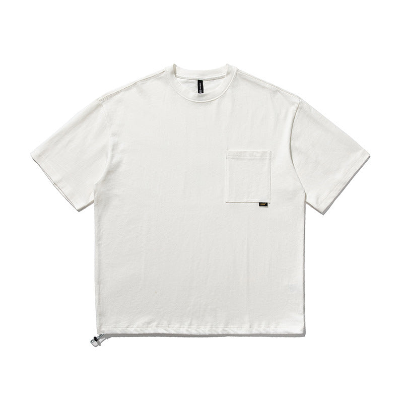 2022 Summer man t shirt Adjustable Hem Short Sleeve