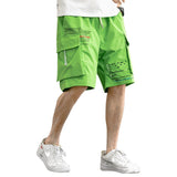 Mens Cargo Shorts Men's Summer Loose Fifth Pants Overalls Youth Straight Casual Letters