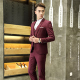 Mens Graduation Outfits Men's Trendy Slim Bar Suit Performance Dress Small Suit