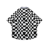 2022 Summer man t shirt Checkered Short Sleeve Shirt