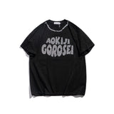 Men's T Shirt Summer Casual Tops Short Sleeve T-shirt Men's round Neck Half Sleeve Harajuku Style Fashion Cropped Sleeve