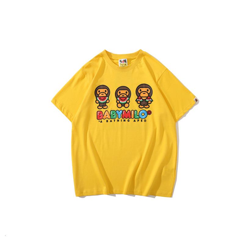 A Ape Print T Shirt Casual T-shirt Round Neck Short Sleeve