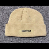 Women Beanies Autumn and Winter Skullcap Double Line Knitted Hat Woolen Cap