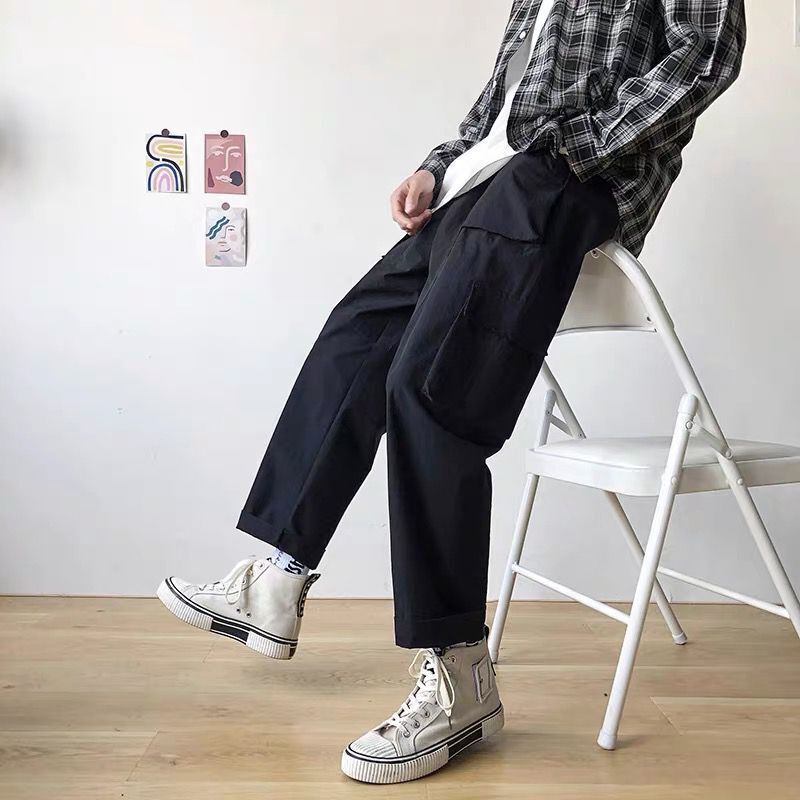 Men Pants Cargo Pants Straight