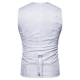 Tuxedo Vests Men Suit Vest Casual Coat Vest Fashion Printed Gentleman Men's Color Matching