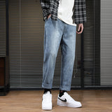 Men Summer Jeans Spring Loose Straight Jeans plus Size Retro Sports Trousers Men